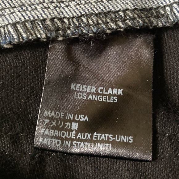 Keiser Clark Racer Denim Jeans Black faux python detailing - Picture 6 of 12